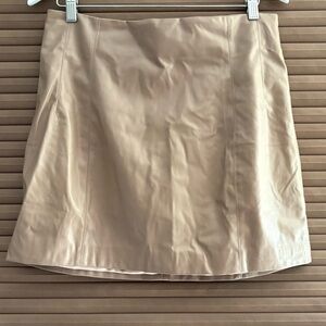 Lulu's Elegant Beige A-Line Skirt
